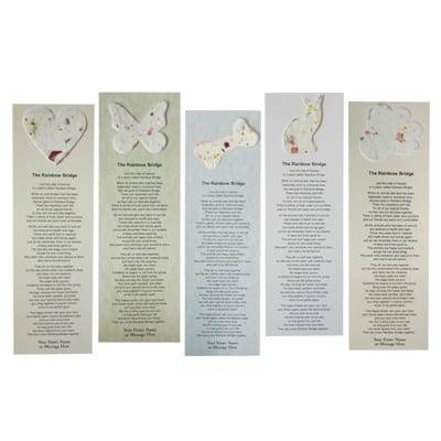 pet memorial tribute bookmarks